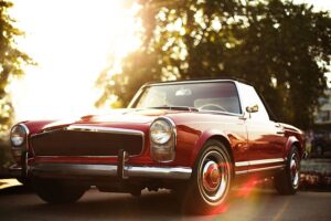 Retro car in great condition retaining its car value with the help of car services in Springfield, Illinois